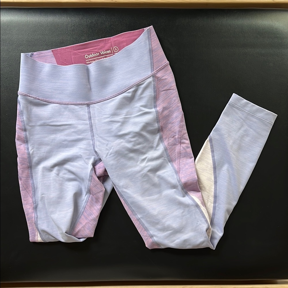 Outdoor Voices Lavender and Pink Leggings